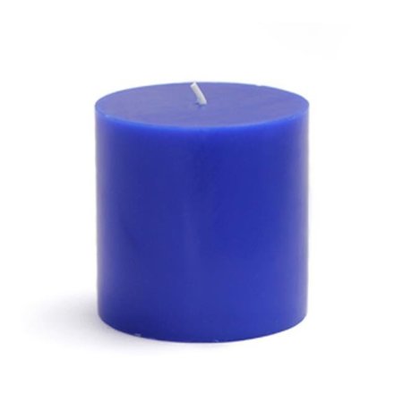 ZEST CANDLE Zest Candle CPZ-077-12 3 x 3 in. Blue Pillar Candles -12pcs-Case- Bulk CPZ-077_12